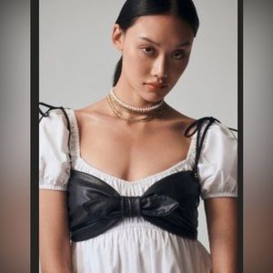 NWT Anthropologie
PILCRO FAUX LEATHER MICRO BUSTIER